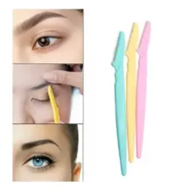 Eyebrow Shaper/Shaver 3pcs Eyebrow Razor Tinkle Eyebrow/Hair Stainless Steel Blade 3Pcs Tinkle Eyebrow Razor Shaper Facial Fine Hair Cutter Trimmer Eye Brows Styling Stainless Steel Blade