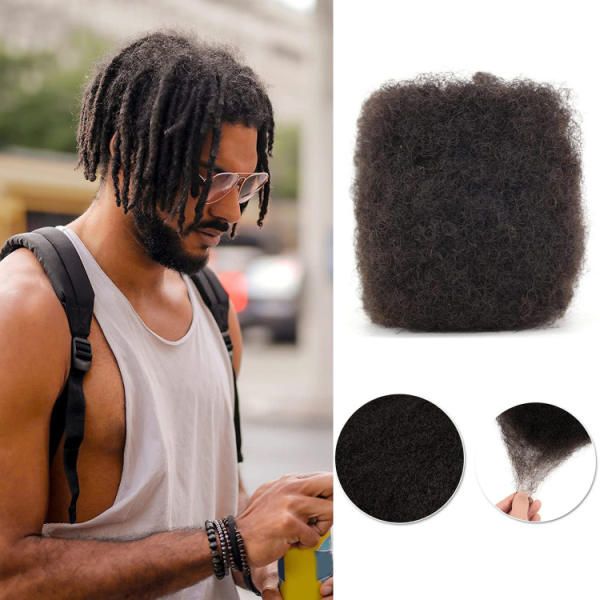 Hot selling Human Hair Shaggy Silk African Dreadlock Afro Kinky Bulk Dreadlock 50g/pack 1B 8inch