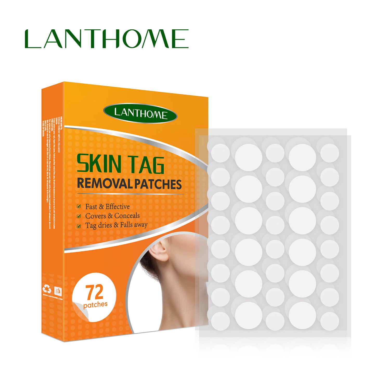 Removing warts, repairing without leaving pits, and caring for warts, warts, and warts on the body: 1 box of 72pcs Transparent color 72pcs