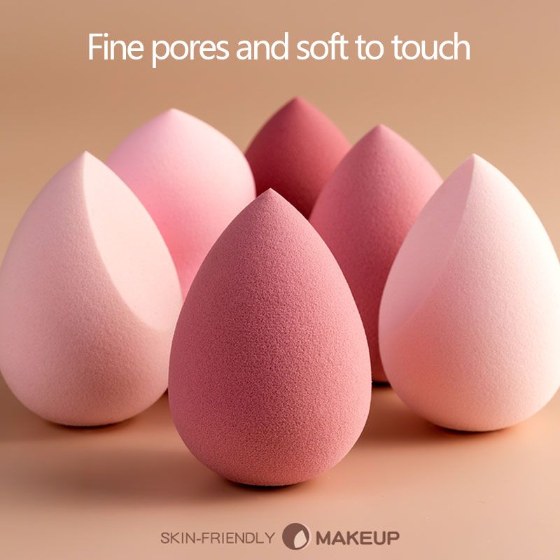 8 PCS Makeup puff Sponge Cosmetics Powder Puff Foundation Wholesale Make-up for women Blender Makeup Tool Set Instruments Pink 8pcs/set
