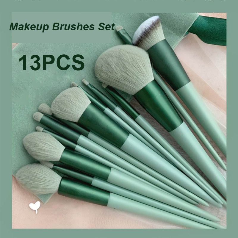 13pcs Soft Makeup Brushes Set Eyeliner Eye Shadow Brush Cosmetic Foundation Blush Powder Blending Beauty Makeup Tool Maquiagem Pink 13pcs