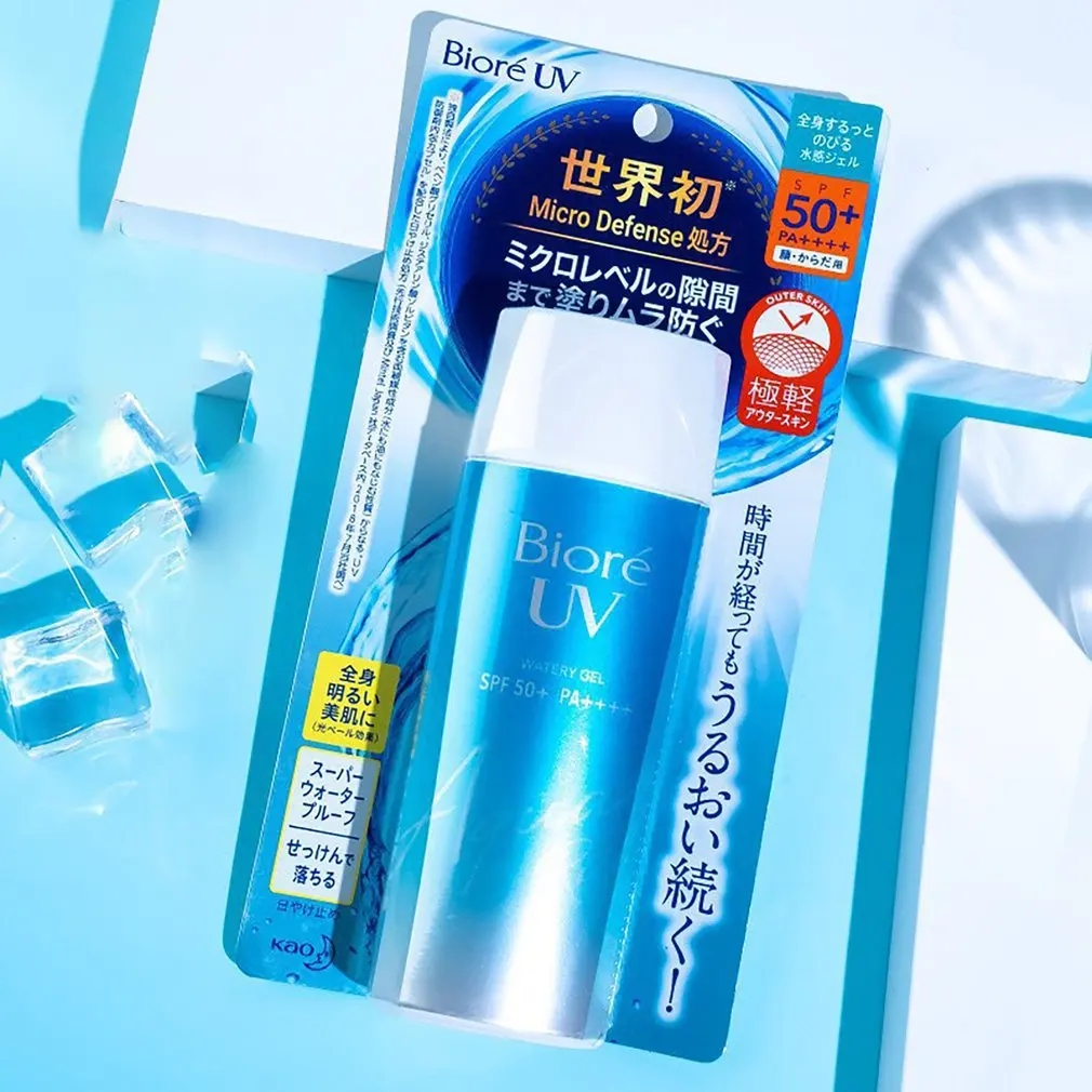 SPF50+ 90ml Sunscreen Cream Spf50 Gel Isolation Lotion For Men And Women Moisturizing Whitening Waterproof Refreshing Water Blue One size