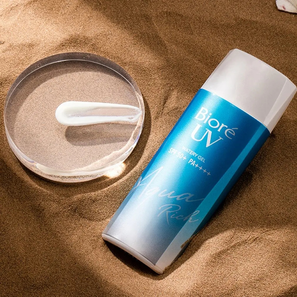 SPF50+ 90ml Sunscreen Cream Spf50 Gel Isolation Lotion For Men And Women Moisturizing Whitening Waterproof Refreshing Water Blue One size
