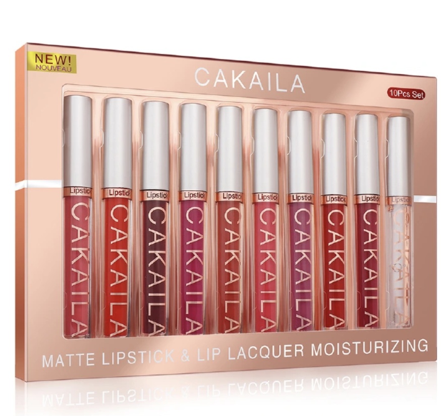 10PCS Lipsticks Set Long Lasting Nonstick Cup Makeup Cosmetics Kit For Girl Women Lipstick Makeup Cosmetics Lips INS Hot 02 10pcs/set