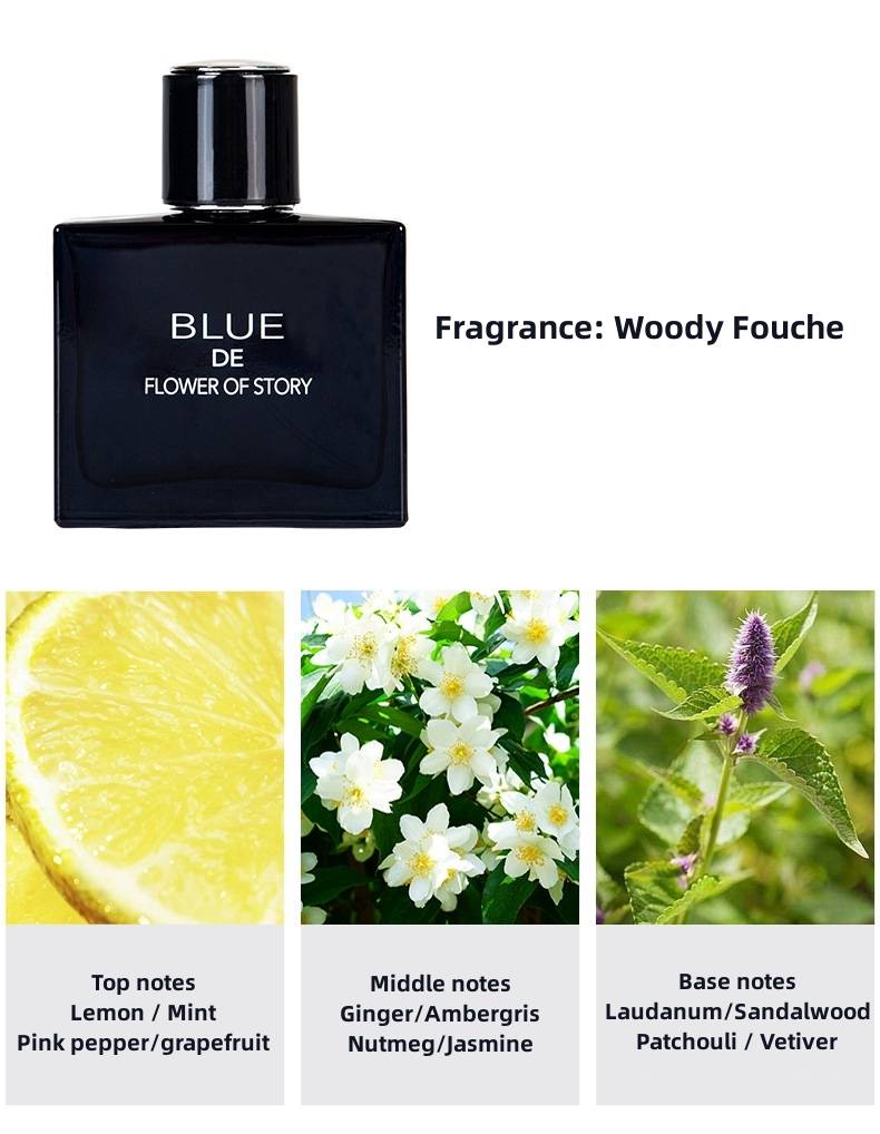 Light and Fresh Men's Perfume Spray for Dating Office and Daily Use Leak-Proof Fine Mist Long Lasting Men's Fragrances Perfect Birthday Valentine's Day and New Year's Gift Blue One size [分类版本3]