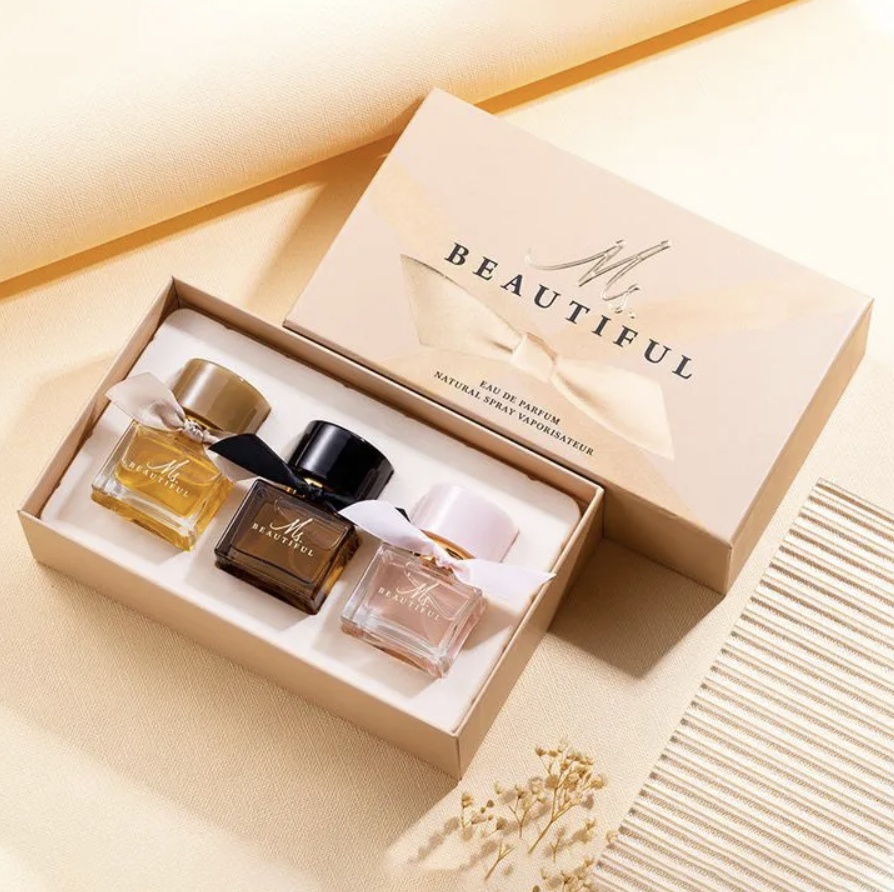3 PCS Popular Women Perfume Set 3 in 1 Ladies Perfume Long Lasting Fresh Perfumes Light Fragrance Gift Perfume Set as picture 30ml*3 [分类版本1]