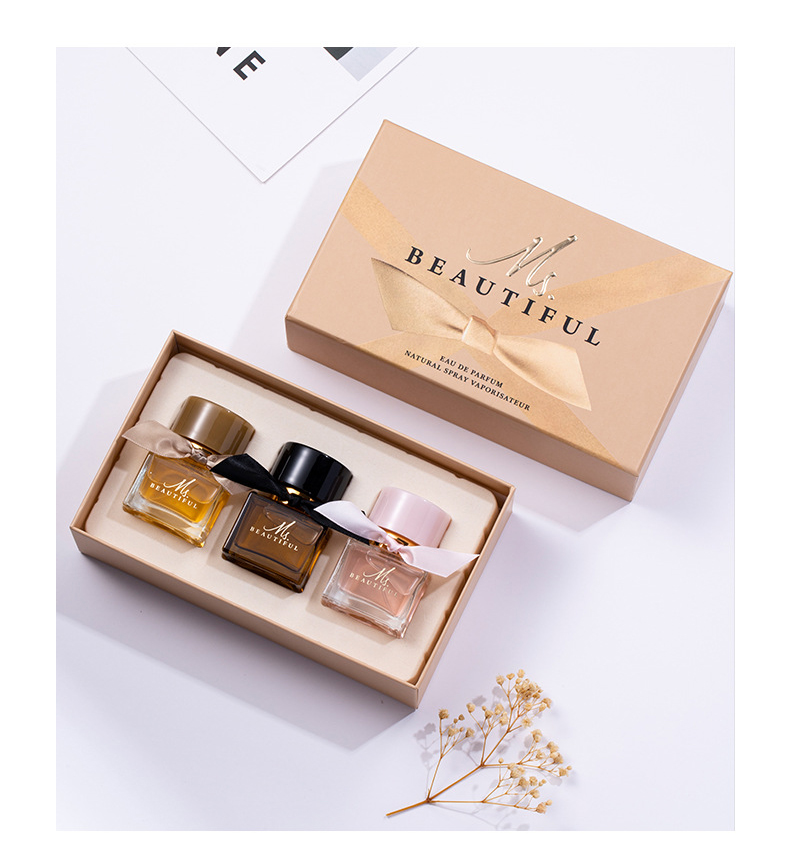 3 PCS Popular Women Perfume Set 3 in 1 Ladies Perfume Long Lasting Fresh Perfumes Light Fragrance Gift Perfume Set as picture 30ml*3 [分类版本1]