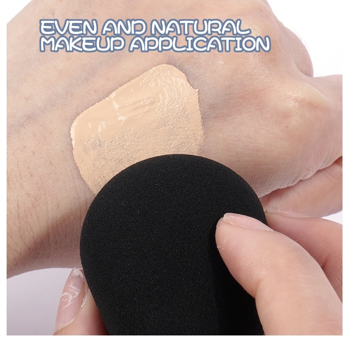 12pcs Makeup Puff Kit Blending Sponge Triangle Powder Puff Finger Air Puff For Flawless Make Up Beauty Tool Facial Tool Pink 12pcs [分类版本1]