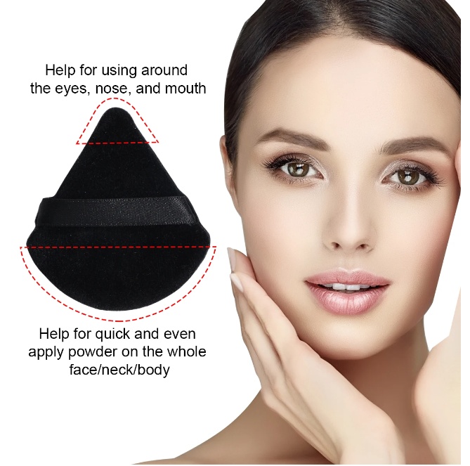 12pcs Makeup Puff Kit Blending Sponge Triangle Powder Puff Finger Air Puff For Flawless Make Up Beauty Tool Facial Tool Pink 12pcs [分类版本1]