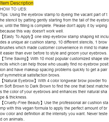 Eye Brow One Step Eyebrow Stamp Shaping Kit Set Gel Stamp Makeup Kit Magic Eyebrow Stencils Eyebrow Brushes Dark Brown One set [分类版本3] view 7
