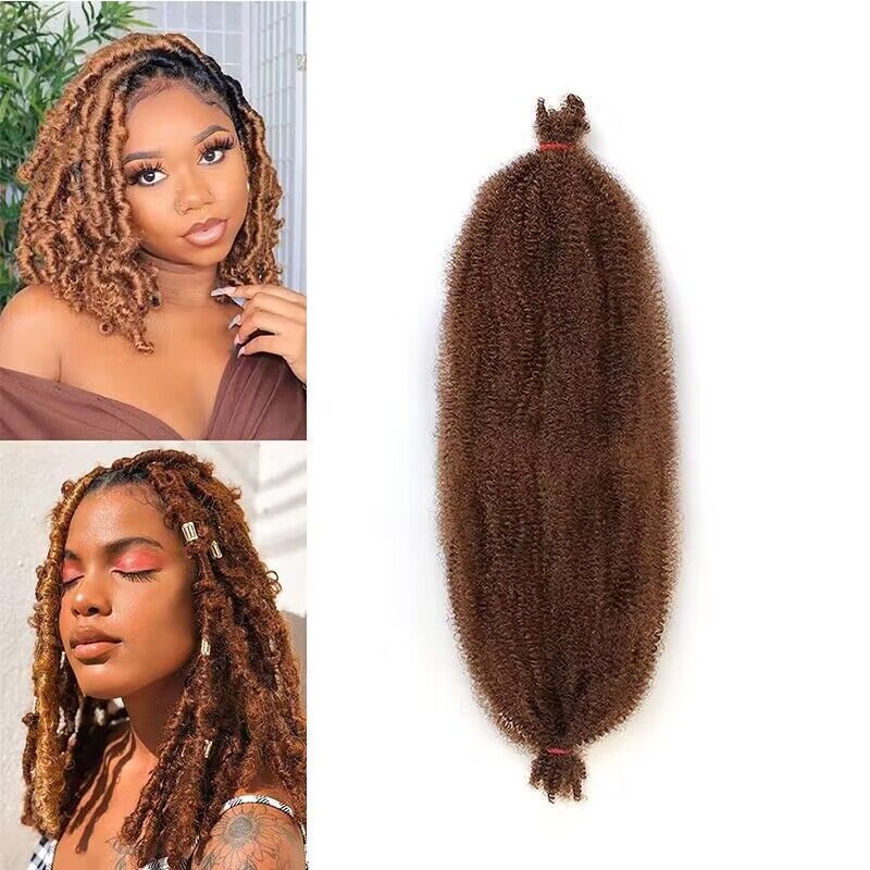 Afro Spring Twist Marley Hair Kinky Curly Crochet Braid Hair color 1 medium lenght [分类版本1]