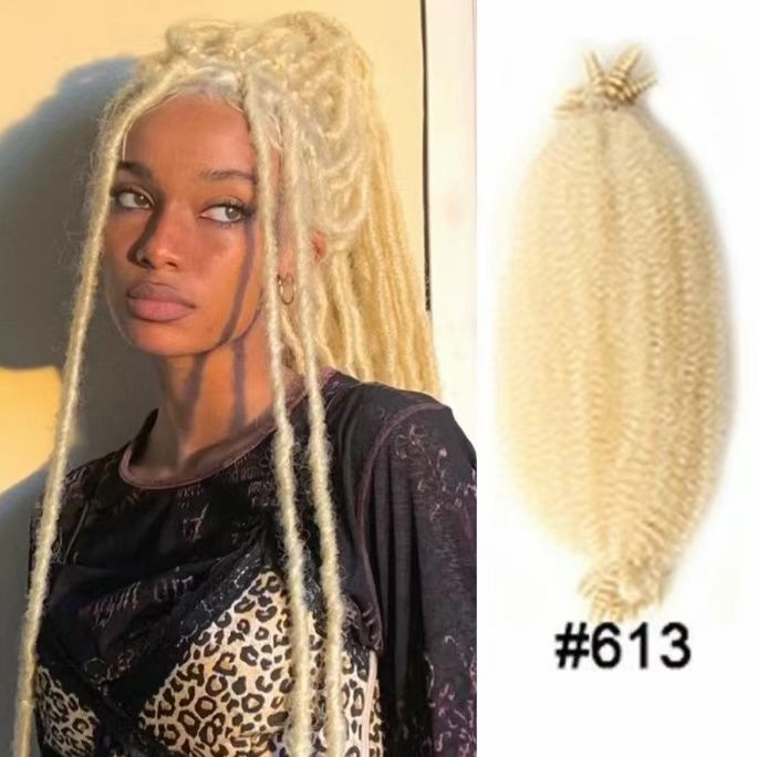 Afro Spring Twist Marley Hair Kinky Curly Crochet Braid Hair color 1 medium lenght [分类版本2]