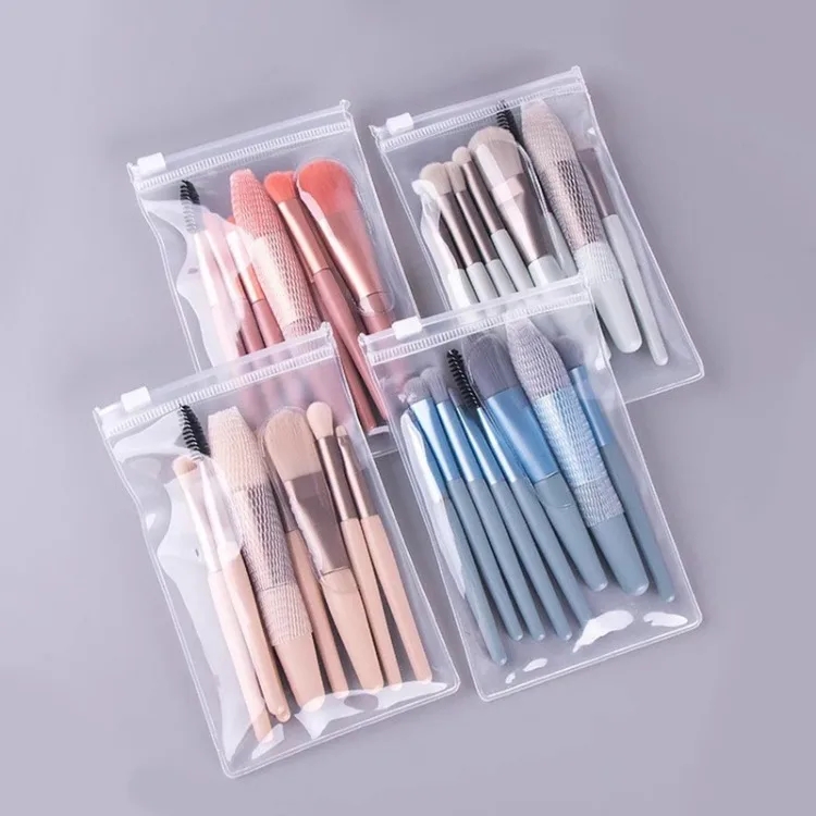 8Pcs Portable Makeup Brush Eyeshadow Foundation Blending Make up Soft Fluffy Cosmetics Concealer Makeup Brush Make Up Supplies Pink 8Pcs/Pack [分类版本3] view 5