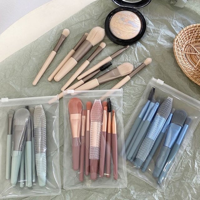 8Pcs Professional Makeup Brushes Set Cosmetic Powder Eye Shadow Foundation Blush Blending Concealer Beauty Make Up Tool Brushes Pink 8Pcs/Pack [分类版本3]