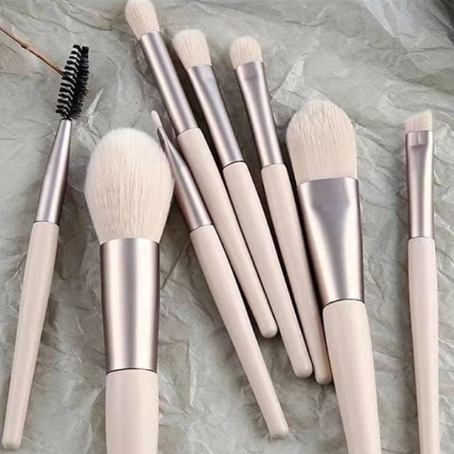 8Pcs Professional Makeup Brushes Set Cosmetic Powder Eye Shadow Foundation Blush Blending Concealer Beauty Make Up Tool Brushes Pink 8Pcs/Pack [分类版本3]
