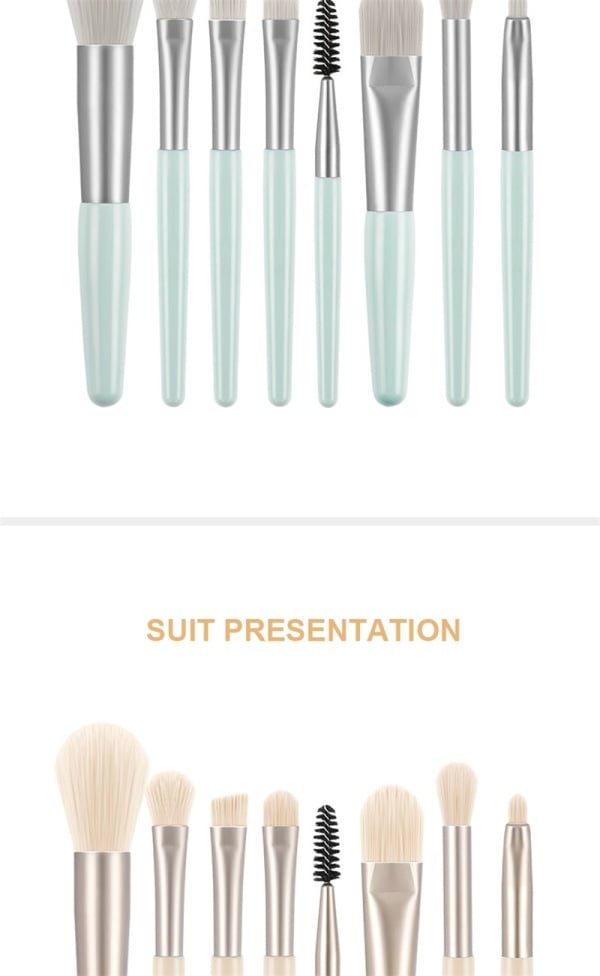8Pcs Professional Makeup Brushes Set Cosmetic Powder Eye Shadow Foundation Blush Blending Concealer Beauty Make Up Tool Brushes Pink 8Pcs/Pack [分类版本3]