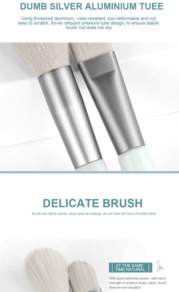 8Pcs Professional Makeup Brushes Set Cosmetic Powder Eye Shadow Foundation Blush Blending Concealer Beauty Make Up Tool Brushes Pink 8Pcs/Pack [分类版本3]
