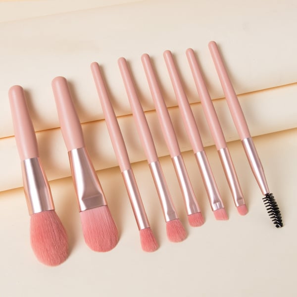 8Pcs Professional Makeup Brushes Set Cosmetic Powder Eye Shadow Foundation Blush Blending Concealer Beauty Make Up Tool Brushes Pink 8Pcs/Pack [分类版本3]