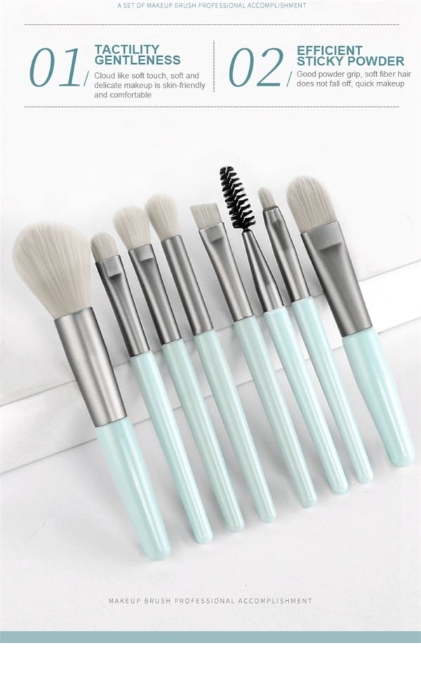 8Pcs Professional Makeup Brushes Set Cosmetic Powder Eye Shadow Foundation Blush Blending Concealer Beauty Make Up Tool Brushes Pink 8Pcs/Pack [分类版本3]