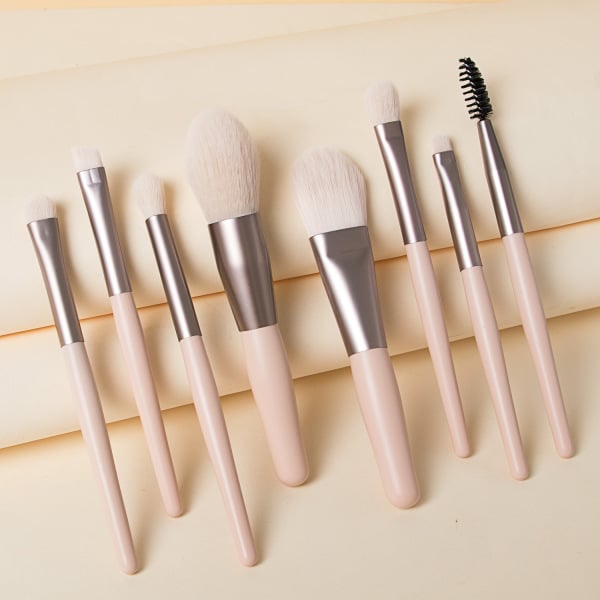 8Pcs Professional Makeup Brushes Set Cosmetic Powder Eye Shadow Foundation Blush Blending Concealer Beauty Make Up Tool Brushes Pink 8Pcs/Pack [分类版本3]