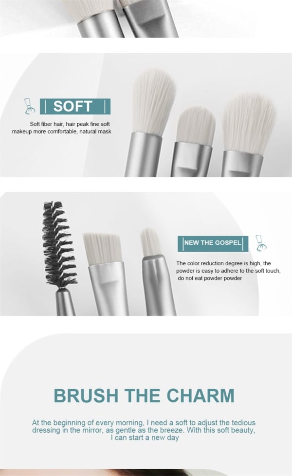 8Pcs Professional Makeup Brushes Set Cosmetic Powder Eye Shadow Foundation Blush Blending Concealer Beauty Make Up Tool Brushes Pink 8Pcs/Pack [分类版本3]