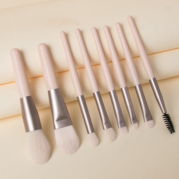 8Pcs Professional Makeup Brushes Set Cosmetic Powder Eye Shadow Foundation Blush Blending Concealer Beauty Make Up Tool Brushes Pink 8Pcs/Pack [分类版本3]