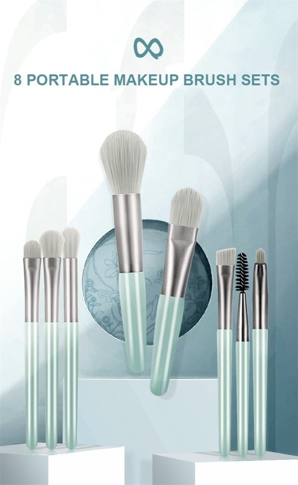8Pcs Professional Makeup Brushes Set Cosmetic Powder Eye Shadow Foundation Blush Blending Concealer Beauty Make Up Tool Brushes Pink 8Pcs/Pack [分类版本3]
