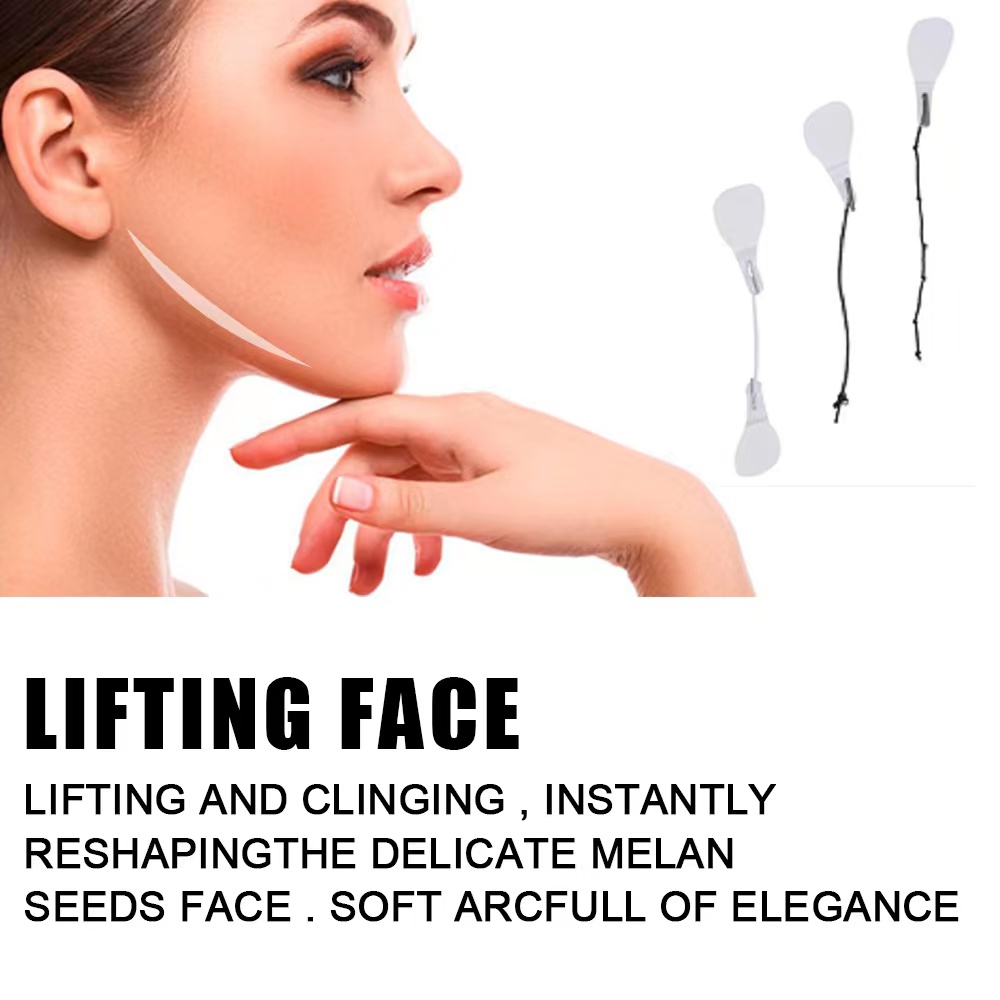 Invisible Thin Face Stickers V-Shape Face Facial Line Wrinkle Sagging SkinFace Lift Up Fast Chin Adhesive Tape Transparent One size [分类版本3] view 4