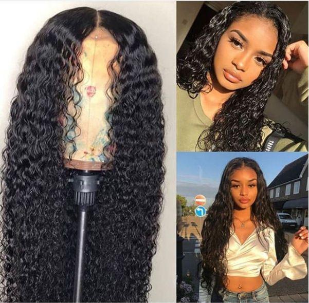Hot selling European and American fashionable full wig women's cos small roll synthetic medium split long roll hair full head cover black 65cm [分类版本3]