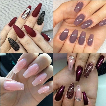 100pcs Ballerina Coffin Nail Tips Artificial False Fake Nails DIY Salon With Box Transparent color 100pcs [分类版本1]