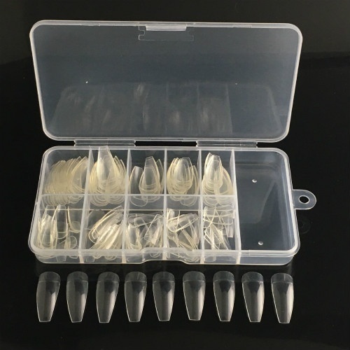 100pcs Ballerina Coffin Nail Tips Artificial False Fake Nails DIY Salon With Box Transparent color 100pcs [分类版本1] view 4