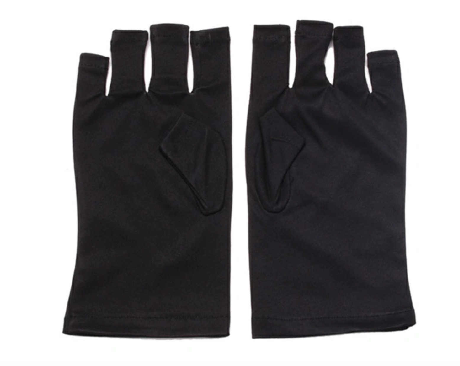 Anti UV Radiation Protection Gloves LED Lamp Nail UV Protection Glove Nail Art Gel Nail Dryer Light Nail Art Equipment Short black 1pair [分类版本2] view 6