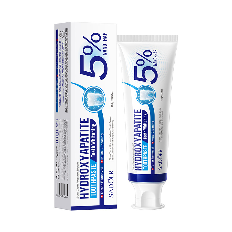 Hydroxyapatite whitening toothpaste, yellowing, toothstain removal, deodorization, cool and anti-cavity toothpaste White One Size [分类版本3]