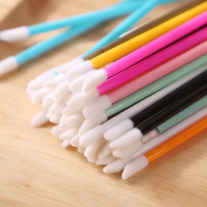 New 50 Pcs Disposable Lip Brush Eyelash Makeup Brushes Lash Extension Mascara Applicator Lipstick Wands Set Cosmetic Tools Black 50pcs [分类版本1]