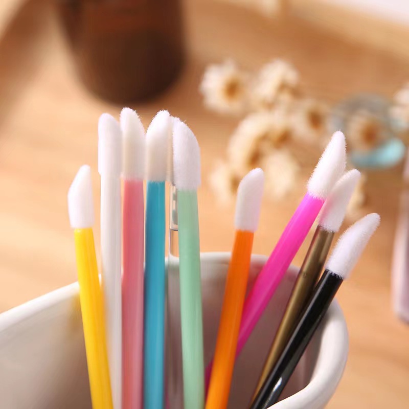New 50 Pcs Disposable Lip Brush Eyelash Makeup Brushes Lash Extension Mascara Applicator Lipstick Wands Set Cosmetic Tools Black 50pcs [分类版本1]