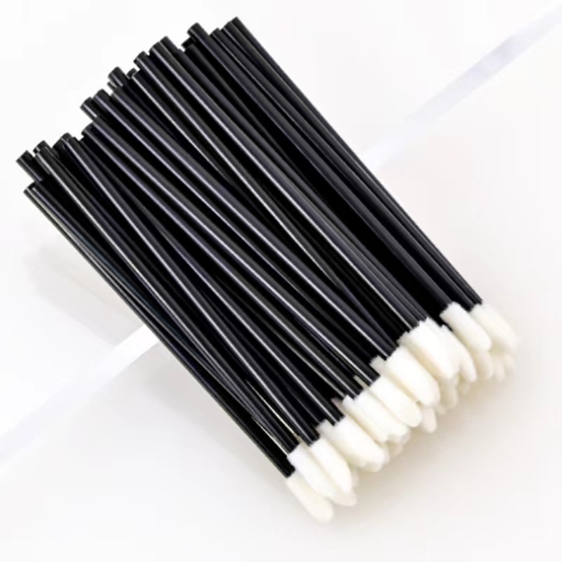 New 50 Pcs Disposable Lip Brush Eyelash Makeup Brushes Lash Extension Mascara Applicator Lipstick Wands Set Cosmetic Tools Black 50pcs [分类版本1]