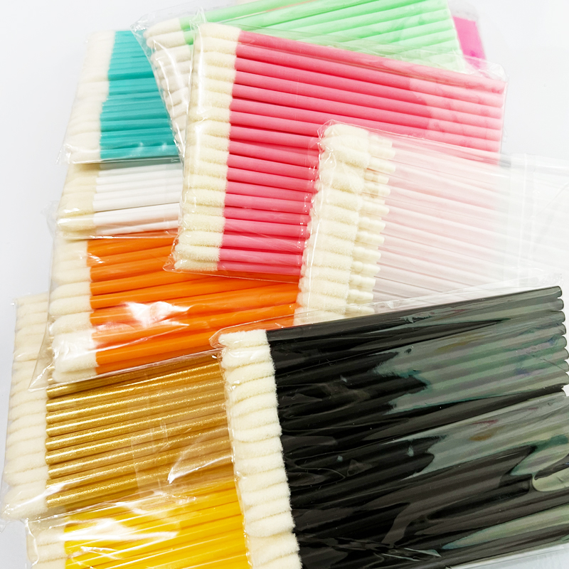 New 50 Pcs Disposable Lip Brush Eyelash Makeup Brushes Lash Extension Mascara Applicator Lipstick Wands Set Cosmetic Tools Black 50pcs [分类版本3]