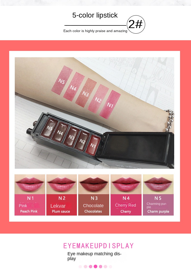 Cosmetic Makeup Set Magic Box Lipstick+Concealer+Eye Shadow+Eyeliner Pen+Eye Black+Eyebrow Pencil Black One set [分类版本2]