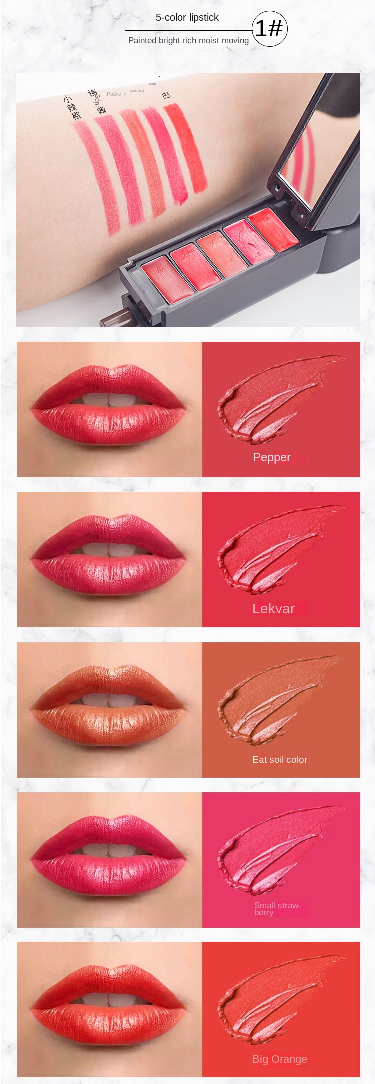 Cosmetic Makeup Set Magic Box Lipstick+Concealer+Eye Shadow+Eyeliner Pen+Eye Black+Eyebrow Pencil Black One set [分类版本2]