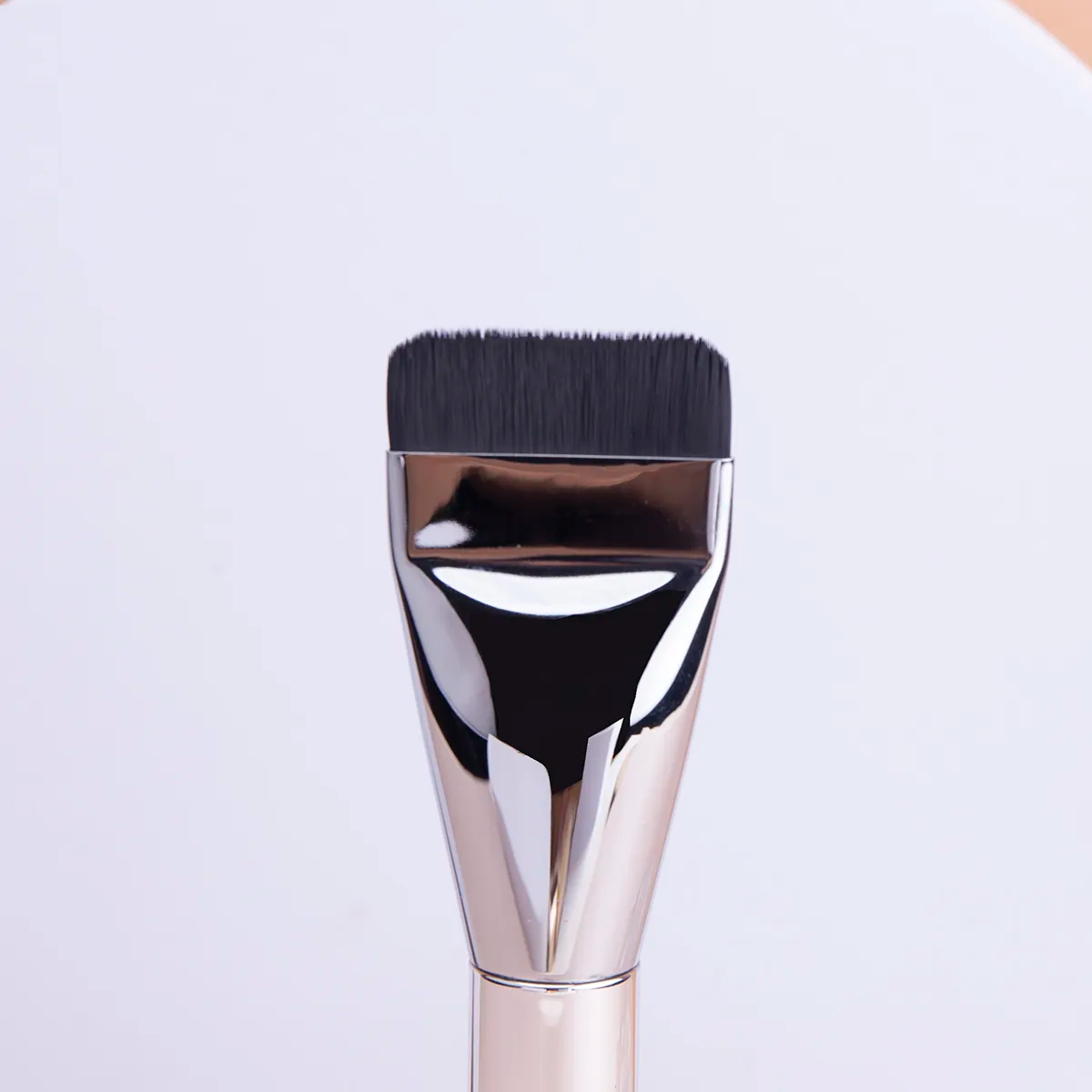 Ultra Thin Foundation Brush Lightweight and Thin Face Contour Brush Flat Contour Brush Blending Foundation Cream Makeup Brushes Silver One size [分类版本3]