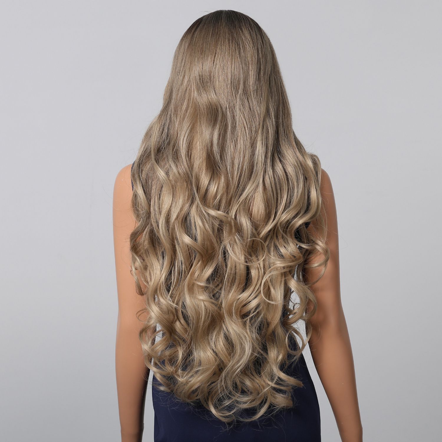 Highlight Ombre 33.02 x 15.24 cm Front Lace Wig Real Hair 71.12cm Body Wave Honey Blonde No Glue HD Clear Lace Forehead Wig Women's 180 Density Real Hair Pre-Pulled Baby Hair color 1