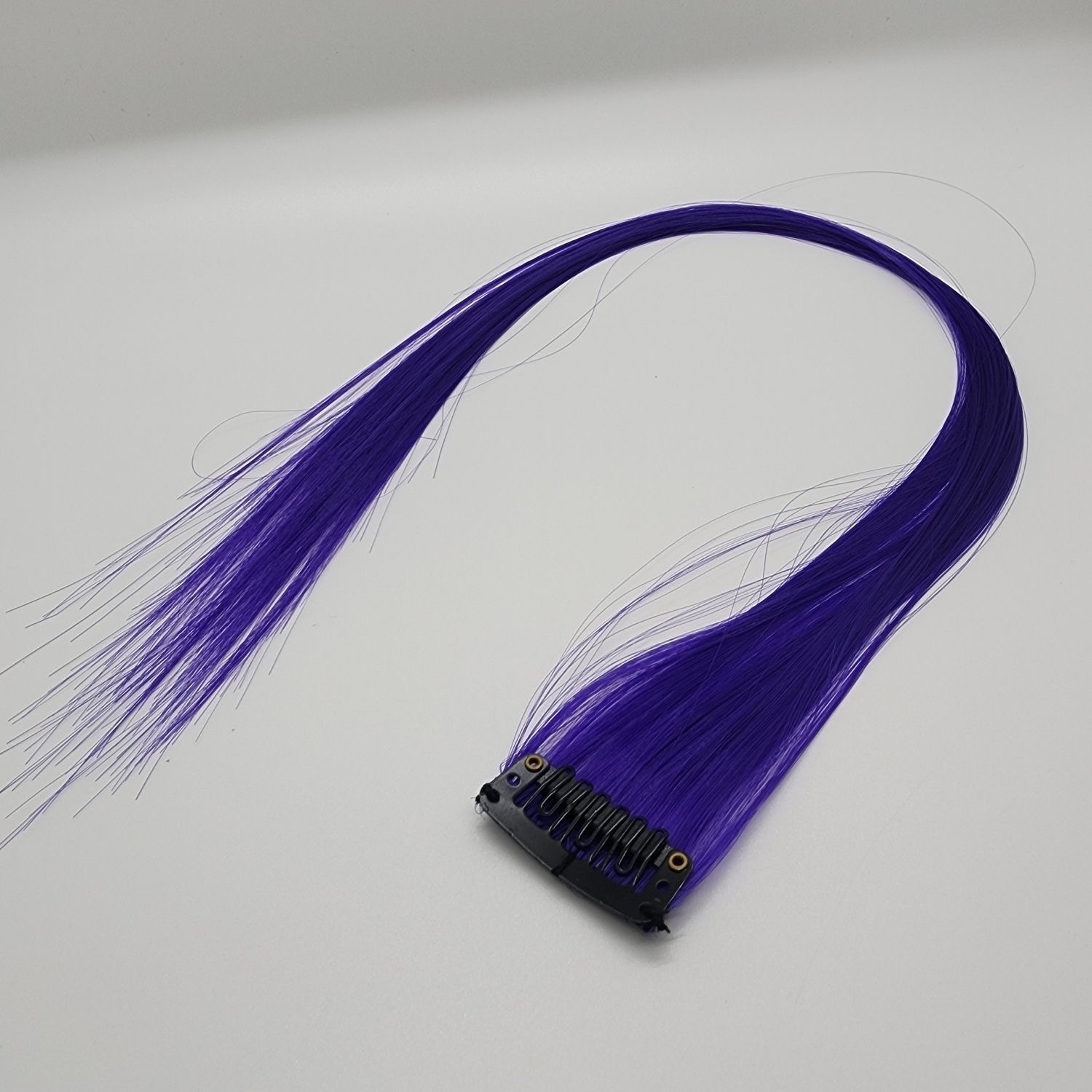 12  Colored Hair Extensions 20Inch Straight Color Clip in on Hair Extension Rainbow Party Highlights Synthetic Hairpiece for Girls (37colors) color 1 long [分类版本1]