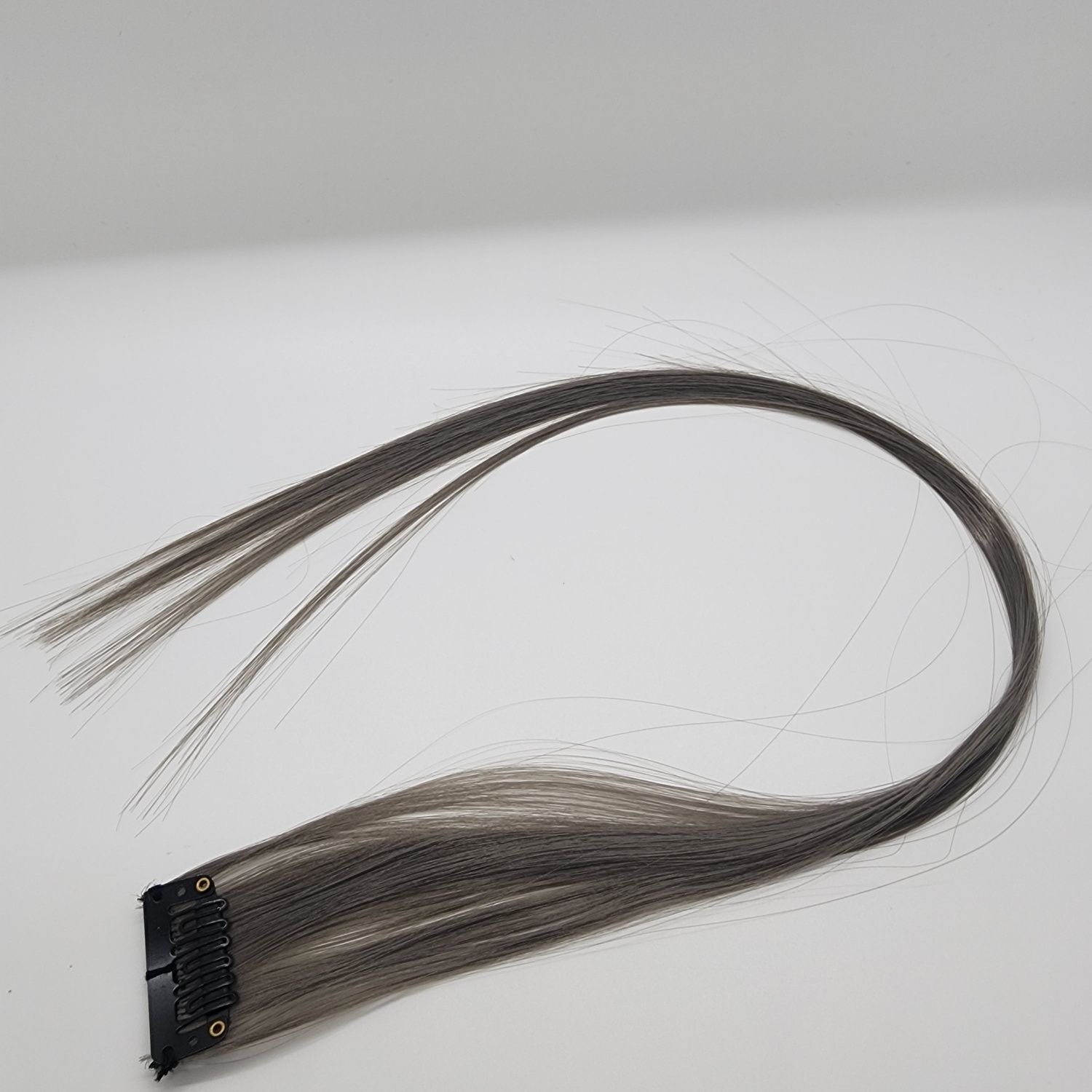 12  Colored Hair Extensions 20Inch Straight Color Clip in on Hair Extension Rainbow Party Highlights Synthetic Hairpiece for Girls (37colors) color 1 long [分类版本1]