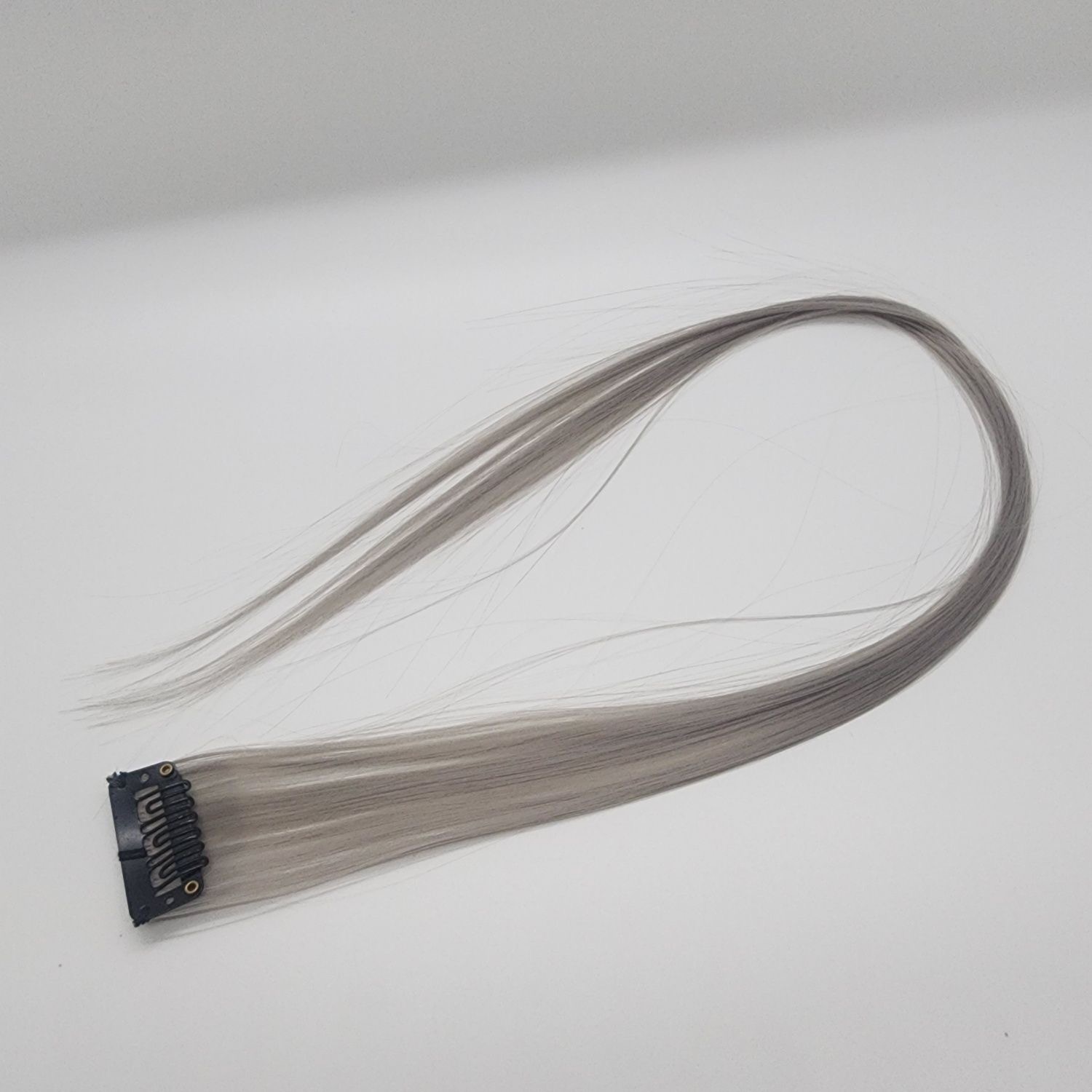 12  Colored Hair Extensions 20Inch Straight Color Clip in on Hair Extension Rainbow Party Highlights Synthetic Hairpiece for Girls (37colors) color 1 long [分类版本1]