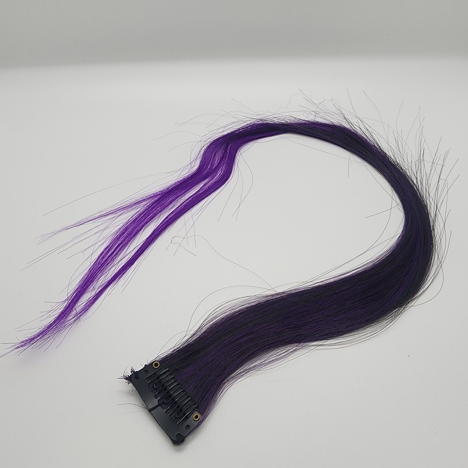 12  Colored Hair Extensions 20Inch Straight Color Clip in on Hair Extension Rainbow Party Highlights Synthetic Hairpiece for Girls (37colors) color 1 long [分类版本1]