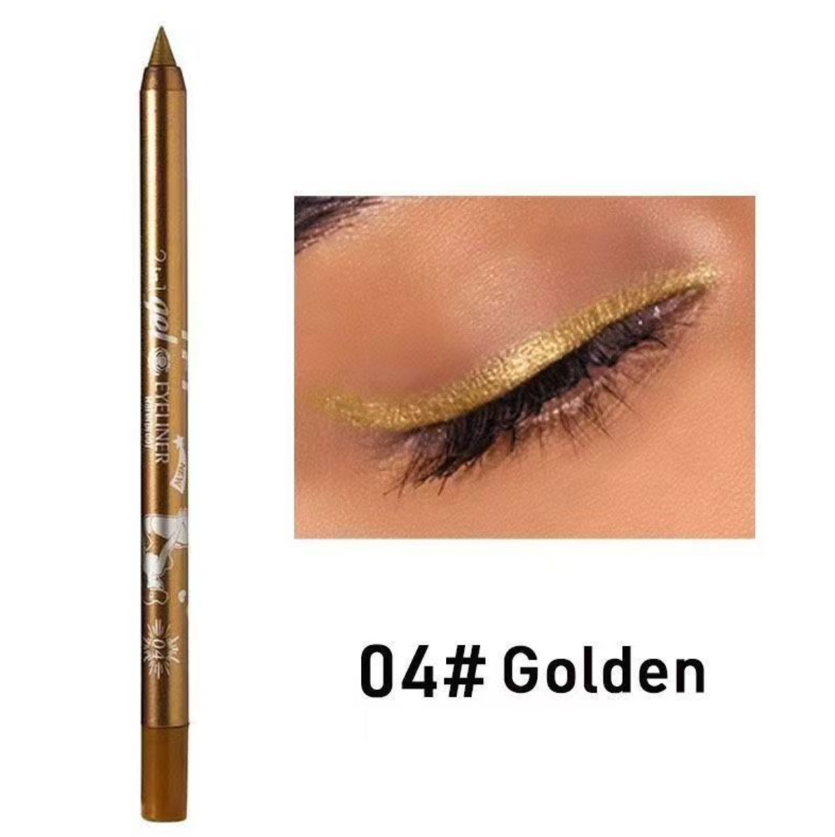 2 in 1 Eyeliner Lip Liner Gel Pencil Waterproof Long-lasting 10 colors 01#black one size