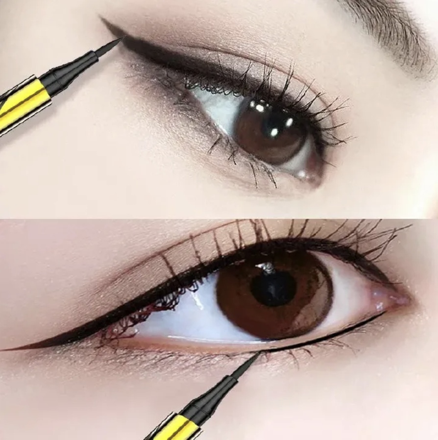 Eyeliner Pen Waterproof Long Lasting Eye Liner Pencil Quick Drying Not Bloom Natural Eyeliner Liquid Pen Cosmetic Tools Professional Makeup Black One size
