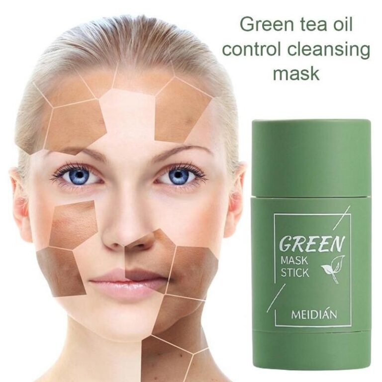 Green Tea Mask Cleansing Stick Clean Face Blackhead Remover Deep Pore Cleansing Facial Mask Skin Moisturizing Hydrating Whitening Care Face Makeup for All Skin Types Green 1pcs