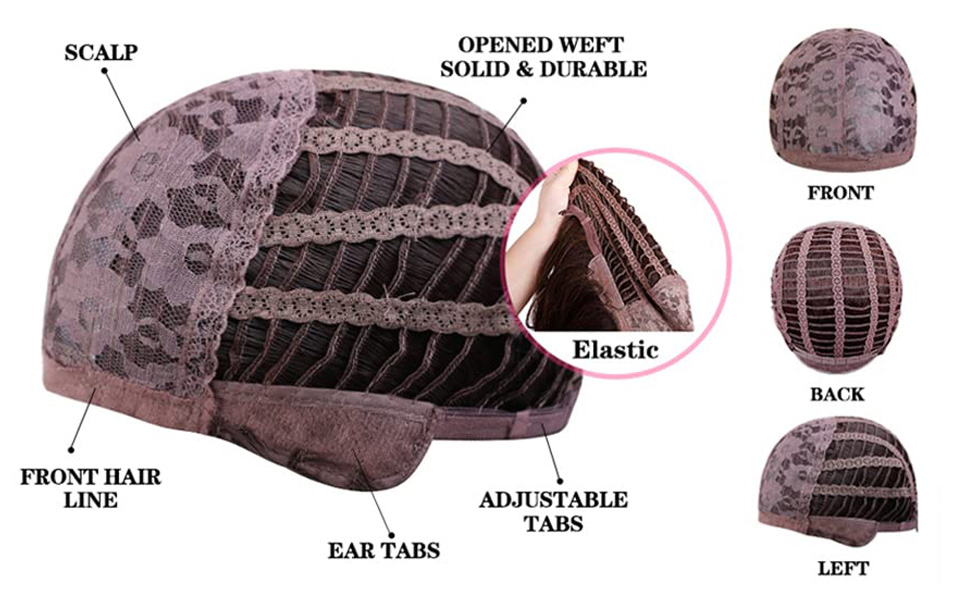 Brown Wig Short Curly Mix Brown Wigs for Women Daily Cosplay Party Hairnet Include Brown Mixed as picture