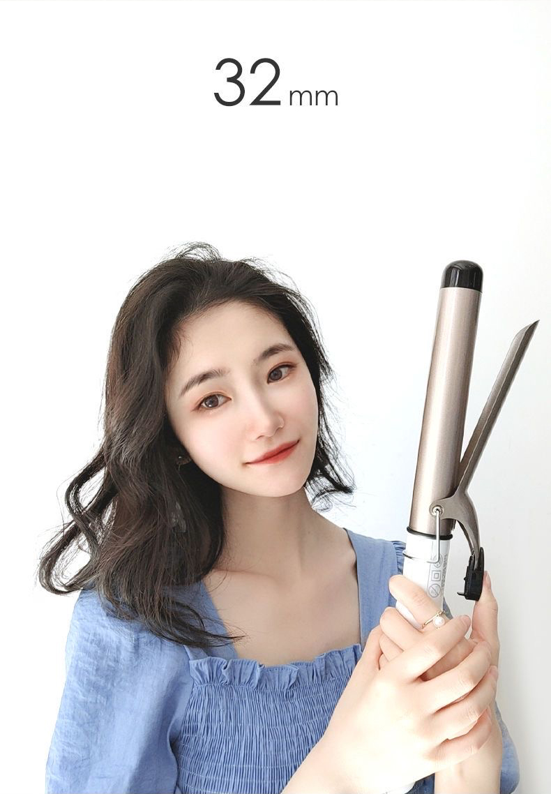 9mm Curling Iron Professional,  Tourmaline Curl Wand Barrel champagne 1/2 英寸